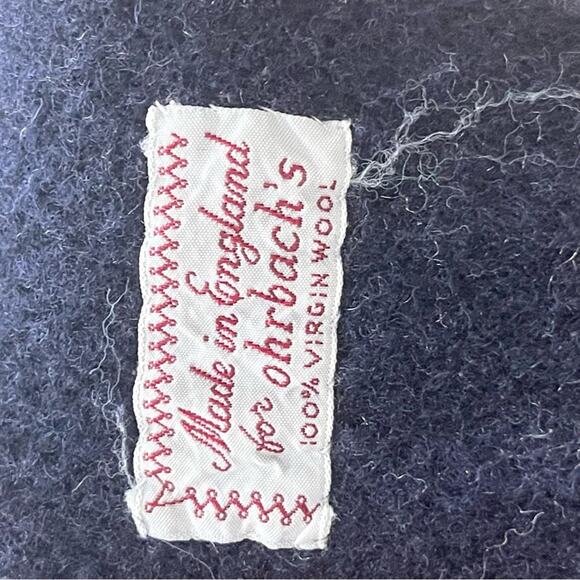 Plaid Fringe Small Throw Blanket Wool Vintage with Fringes - Picture 3 of 4